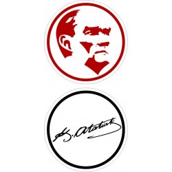 ATATÜRK DAMLA ETİKET 5x5cm 2'Li ATATÜRK DAMLA ETİKET 5x5cm 2'Li