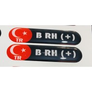 B RH (+) Kan Grubu Damla Etiket 8x2cm 2'Li B RH (+) Kan Grubu Damla Etiket 8x2cm 2'Li