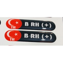 B RH (+) Kan Grubu Damla Etiket 8x2cm 2'Li B RH (+) Kan Grubu Damla Etiket 8x2cm 2'Li