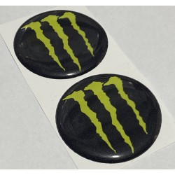 Monster Logo Damla Etiket Sticker 5x5cm 2'Li