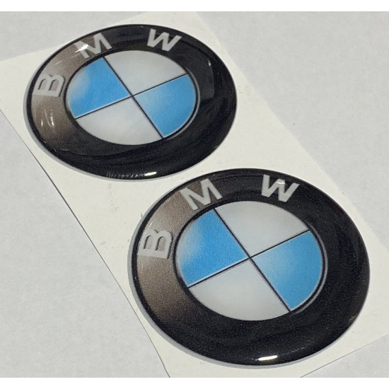 BMW Logo Damla Etiket Sticker 5x5cm 2'Li