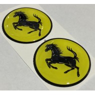 Ferrari Logo Damla Etiket Sticker Sarı 5x5cm 2'Li Ferrari Logo Damla Etiket Sticker Sarı 5x5cm 2'Li