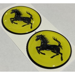 Ferrari Logo Damla Etiket Sticker Sarı 5x5cm 2'Li Ferrari Logo Damla Etiket Sticker Sarı 5x5cm 2'Li