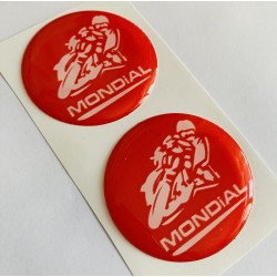 Mondial Logo Damla Etiket 5x5cm 2'Li KIRMIZI