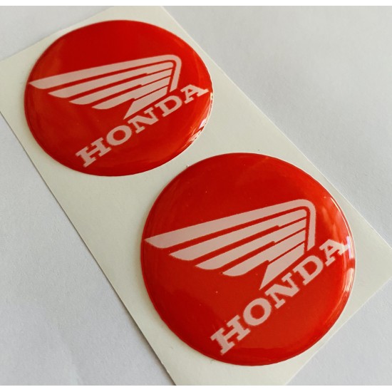 Honda Logo Damla Etiket 5x5cm 2'Li KIRMIZI
