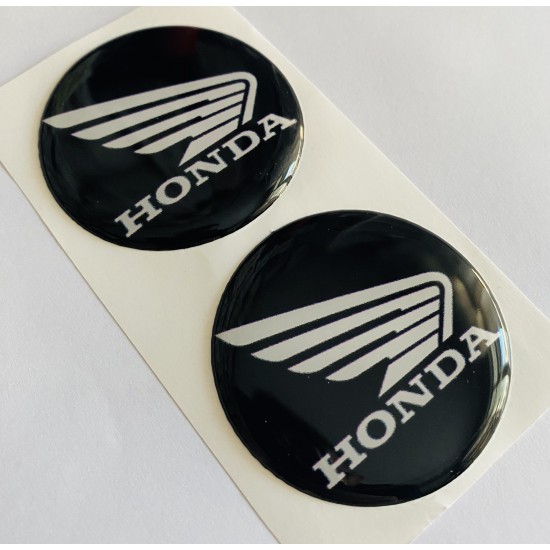 Honda Logo Damla Etiket 5x5cm 2'Li SİYAH