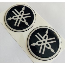 Yamaha Logo Damla Etiket Sticker 5x5cm 2'Li SİYAH