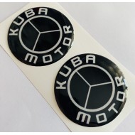 Kuba Logo Damla Etiket 5x5cm 2'Li SİYAH 