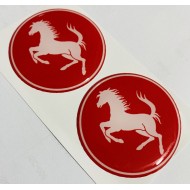 Ferrari Logo Damla Etiket Sticker Kırmızı 5x5cm 2'Li Ferrari Logo Damla Etiket Sticker Kırmızı 5x5cm 2'Li