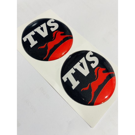 TVS Logo Damla Etiket Sticker 5x5cm 2'Li