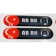 AB RH (-) Kan Grubu Damla Etiket 8x2cm 2'Li AB RH (-) Kan Grubu Damla Etiket 8x2cm 2'Li
