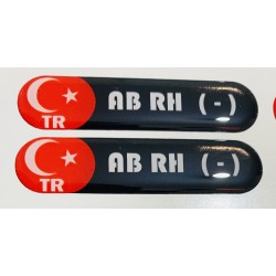 AB RH (-) Kan Grubu Damla Etiket 8x2cm 2'Li AB RH (-) Kan Grubu Damla Etiket 8x2cm 2'Li
