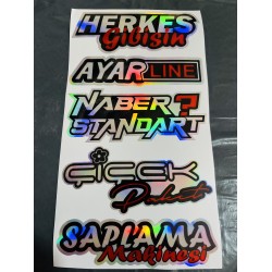 HOLOGRAM STİCKER KARIŞIK M-2 14x25cm HOLOGRAM STİCKER KARIŞIK M-2 14x25cm