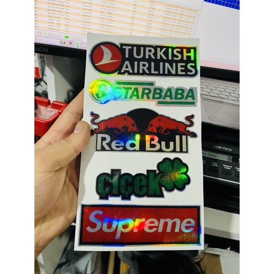 HOLOGRAM STİCKER KARIŞIK M-9 14x25cm