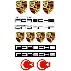 PORSCHE HOLOGRAM STİCKER SET 13x22cm