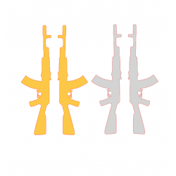 KELEŞ SİLAH STİCKER 2'Lİ 15cm KELEŞ SİLAH STİCKER 2'Lİ 15cm