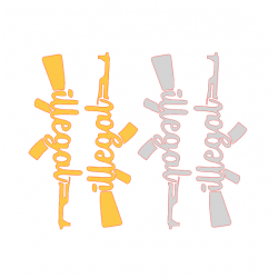 İLLEGAL KELEŞ STİCKER 15cm  İLLEGAL KELEŞ STİCKER 15cm