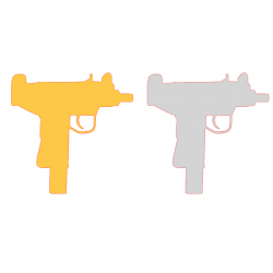 UZİ SİLAH STİCKER 13x13cm UZİ SİLAH STİCKER 13x13cm
