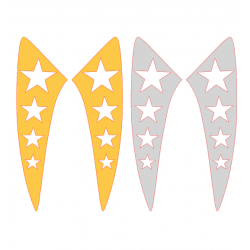 YBR ÇAMURLUK YAN STİCKER YILDIZLI YBR ÇAMURLUK YAN STİCKER YILDIZLI