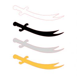 Zülfikar Kılıcı 15x4cm Zülfikar Kılıcı 15x4cm