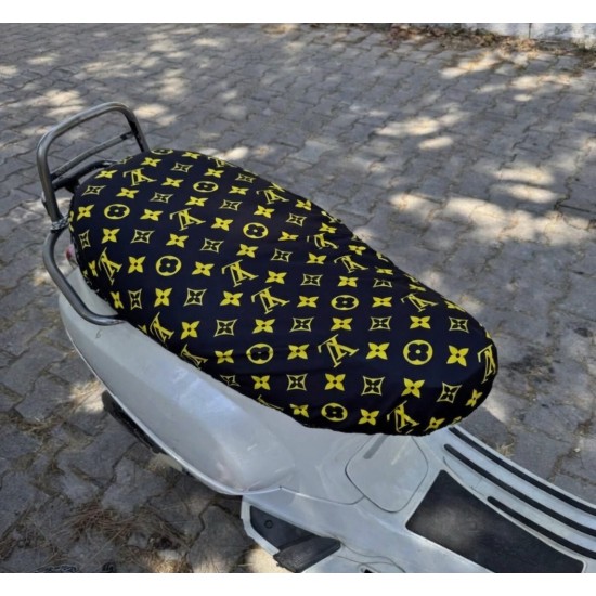 LV Desenli Penye Sele Kılıfı CG DRİFT CUB Uyumlu Siyah-Sarı