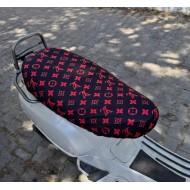 LV Desenli Penye Sele Kılıfı CG DRİFT CUB Uyumlu Siyah-Kırmızı