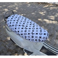 LV Desenli Penye Sele Kılıfı CG DRİFT CUB Uyumlu Beyaz-Siyah