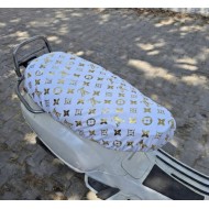 LV Desenli Penye Sele Kılıfı CG DRİFT CUB Uyumlu Beyaz-Gold