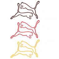 KAPLAN PUMA STİCKER 9cm ÇİFT TARAFLI RENKLİ