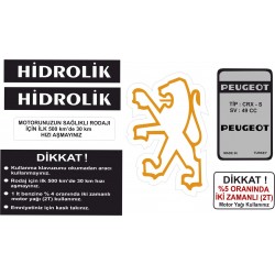 PEJO 103 ŞASE ETİKET SETİ PEJO 103 ŞASE ETİKET SETİ